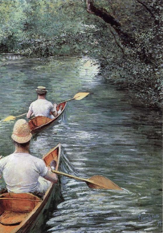 Gustave Caillebotte Canoeing on the Yerres Sweden oil painting art